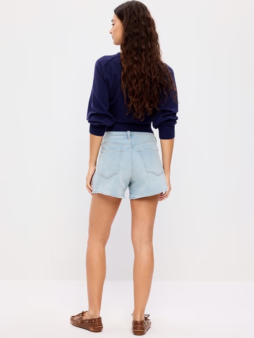NEW Old Navy High-Waisted Wow Jean Short 4” Nova Light Wash - Size 8 - Picture 3 of 10